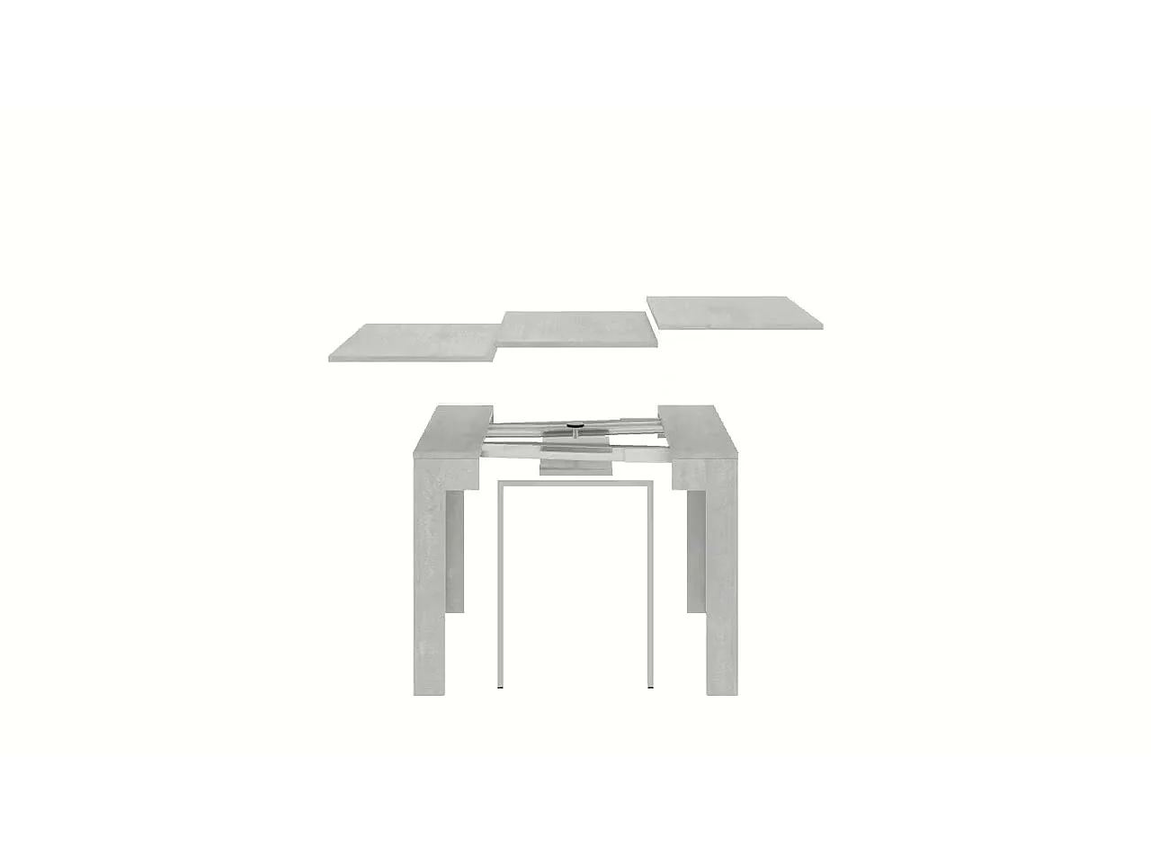 Console extensible 90x42/302 cm Bora noyer
