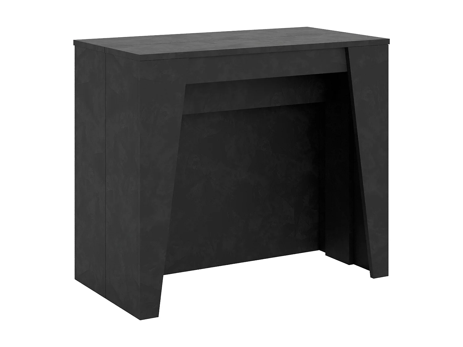 Console extensible 90x48/296 cm Bakari anthracite spatulé