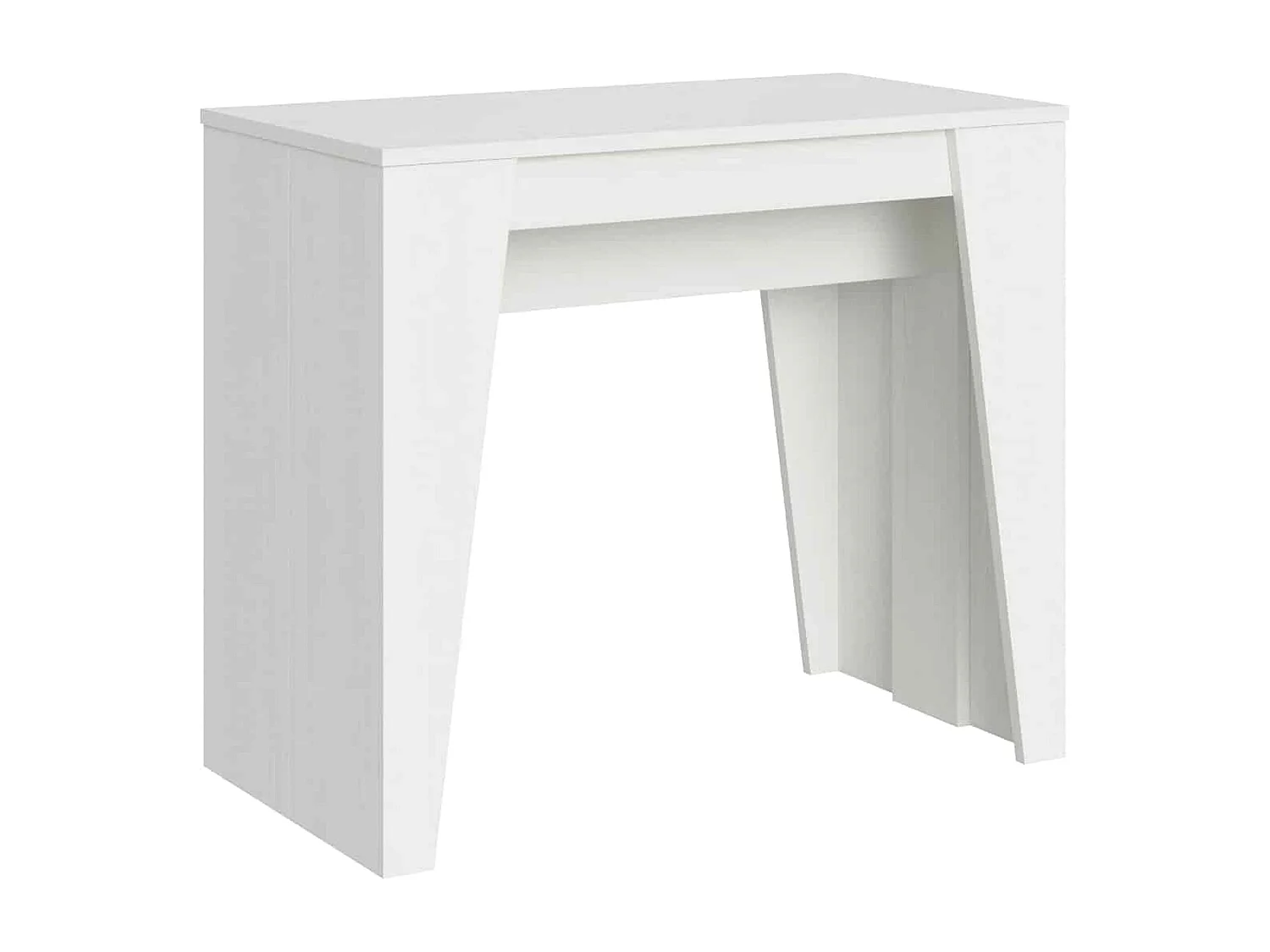 Konsola rozkładana 90x48/204 cm Anvar Small Frassino biała