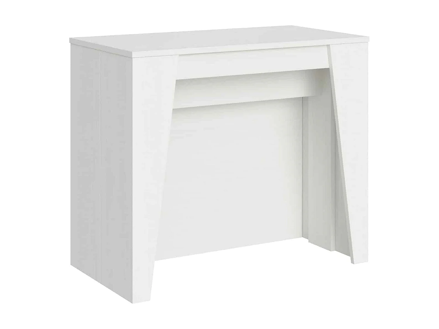 Console extensible 90x48/296 cm Bakari frêne blanc