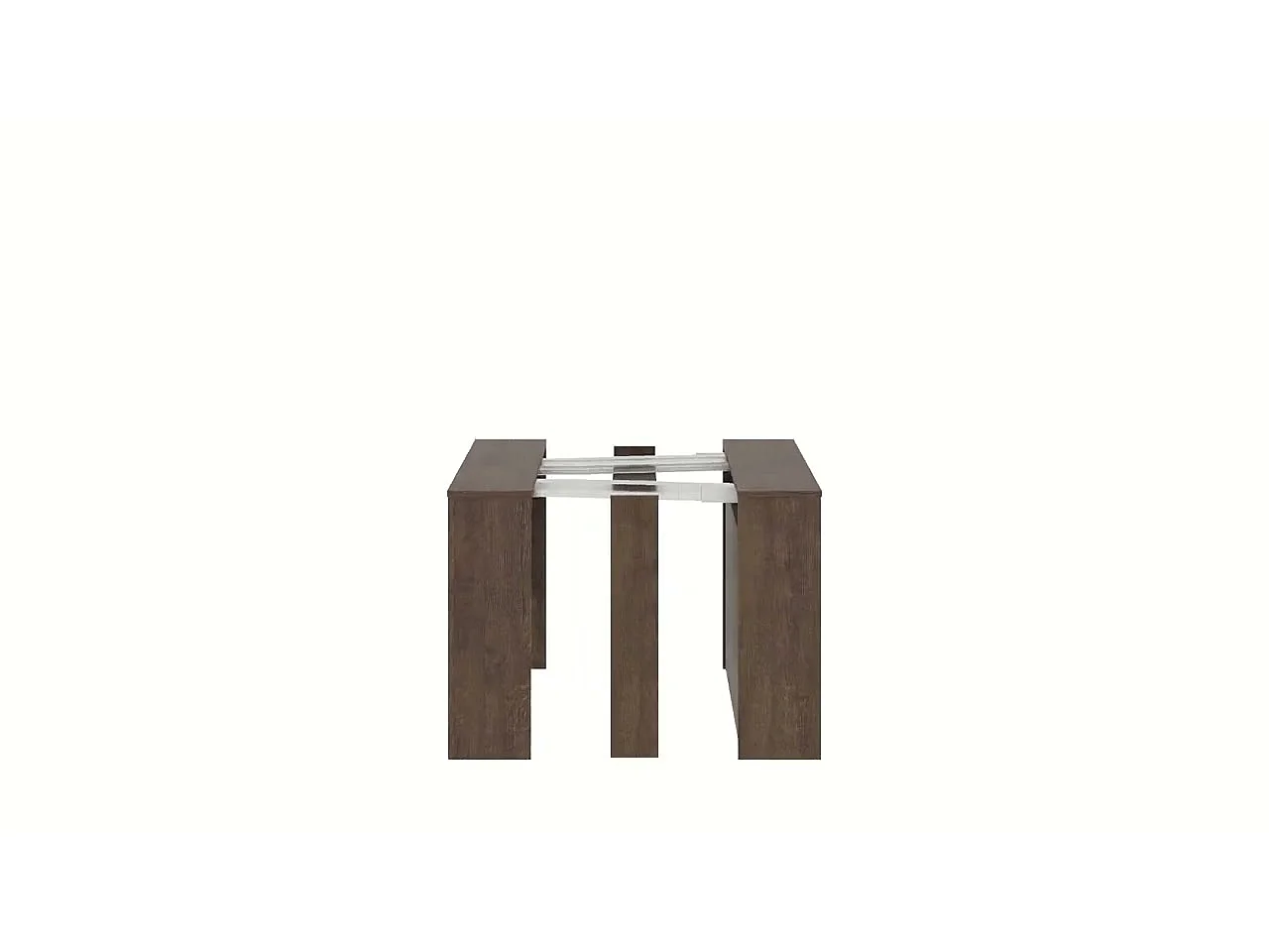 Console extensible 90x48/296 cm Bakari frêne blanc