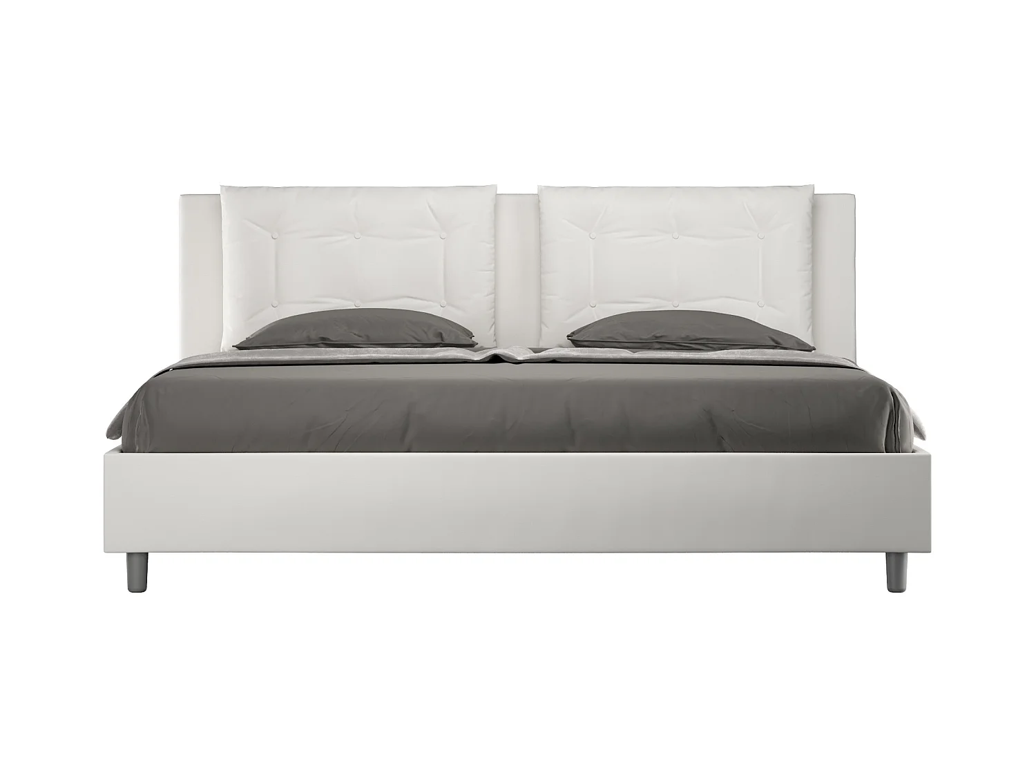 Annalisa wit kunstleer gestoffeerd opbergbed 200x210