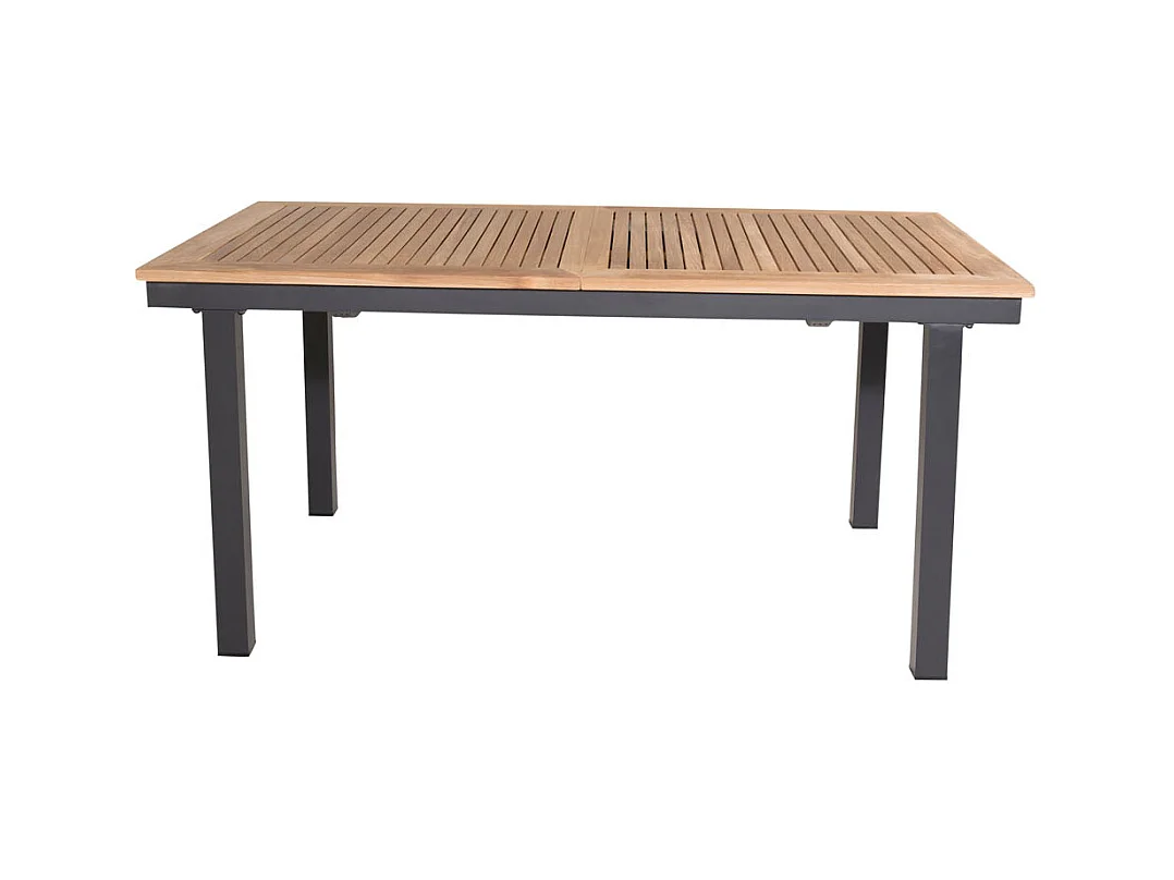 Table de Jardin Extensible "Panama" 160-240cm Naturel & Noir