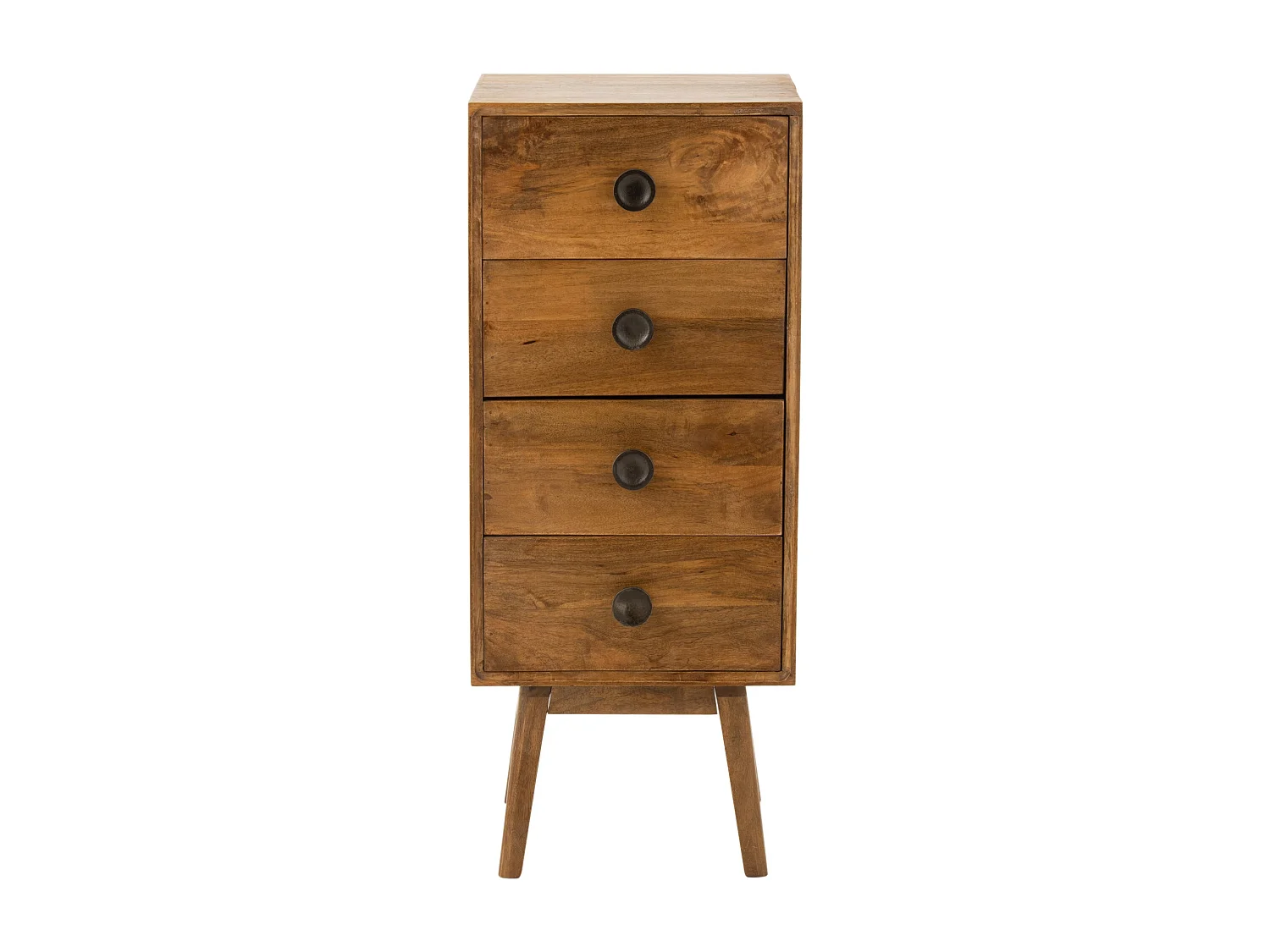 Chiffonnier 4 tiroirs bois de manguier marron Lysie L 40cm