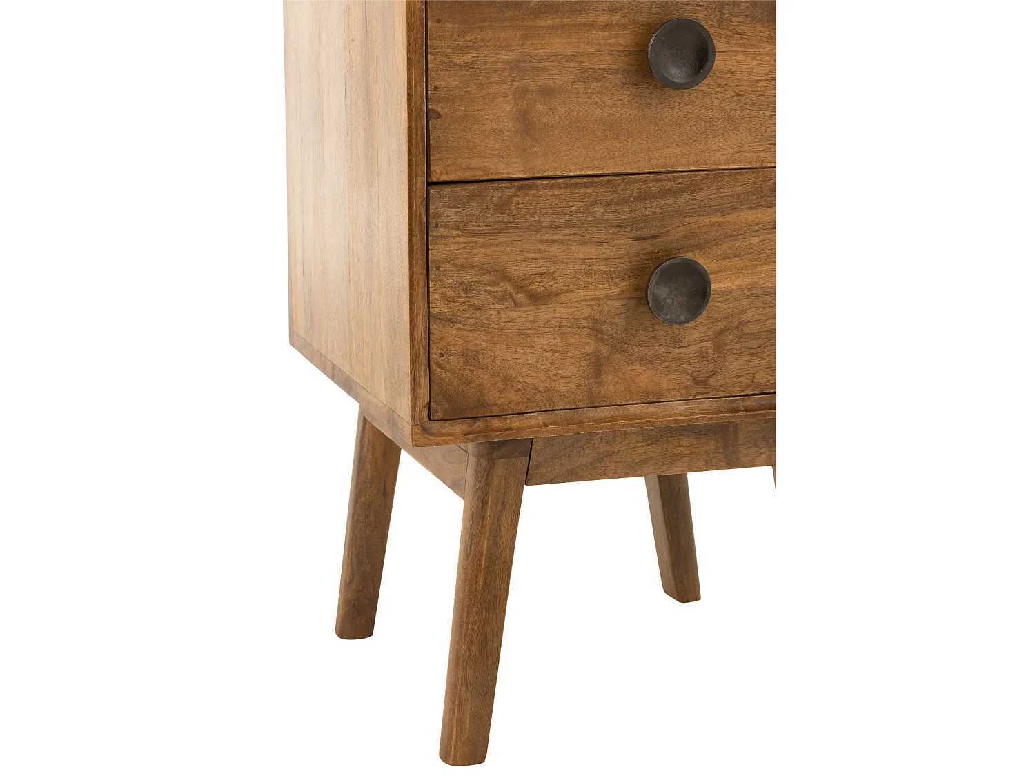 Chiffonnier 4 tiroirs bois de manguier marron Lysie L 40cm