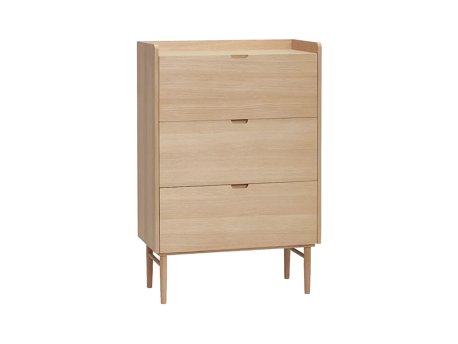 Commode haute tendance 3 tiroirs en bois THELO