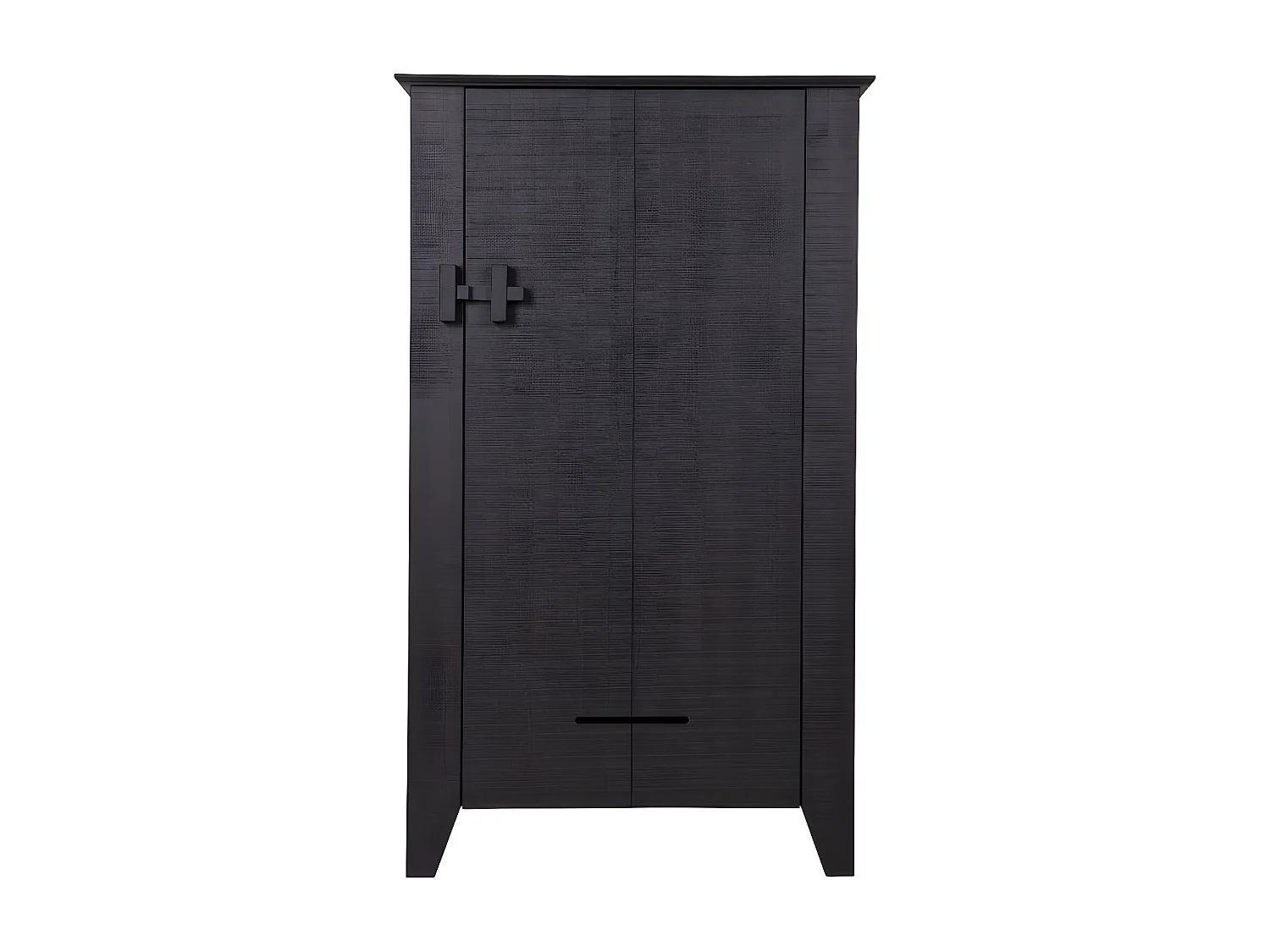 Armoire en pin massif noir style moderne YOUPI