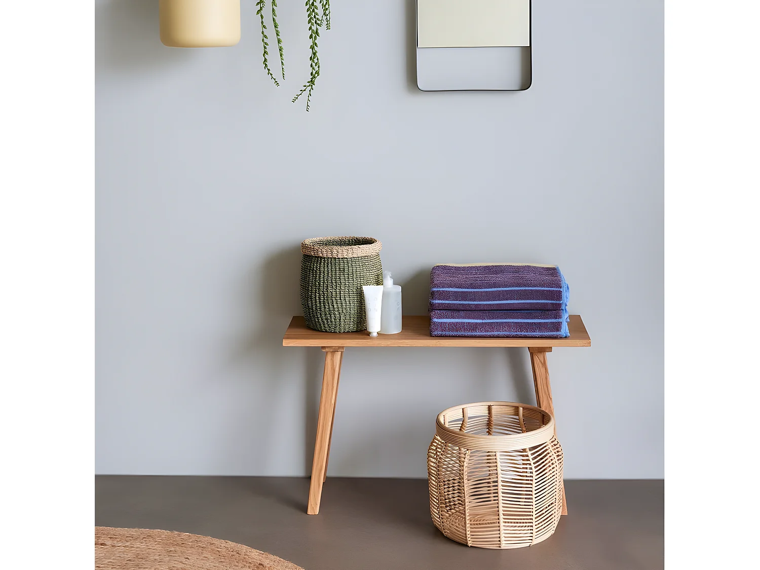 Banc en bois de chêne massif 80cm JALISCO