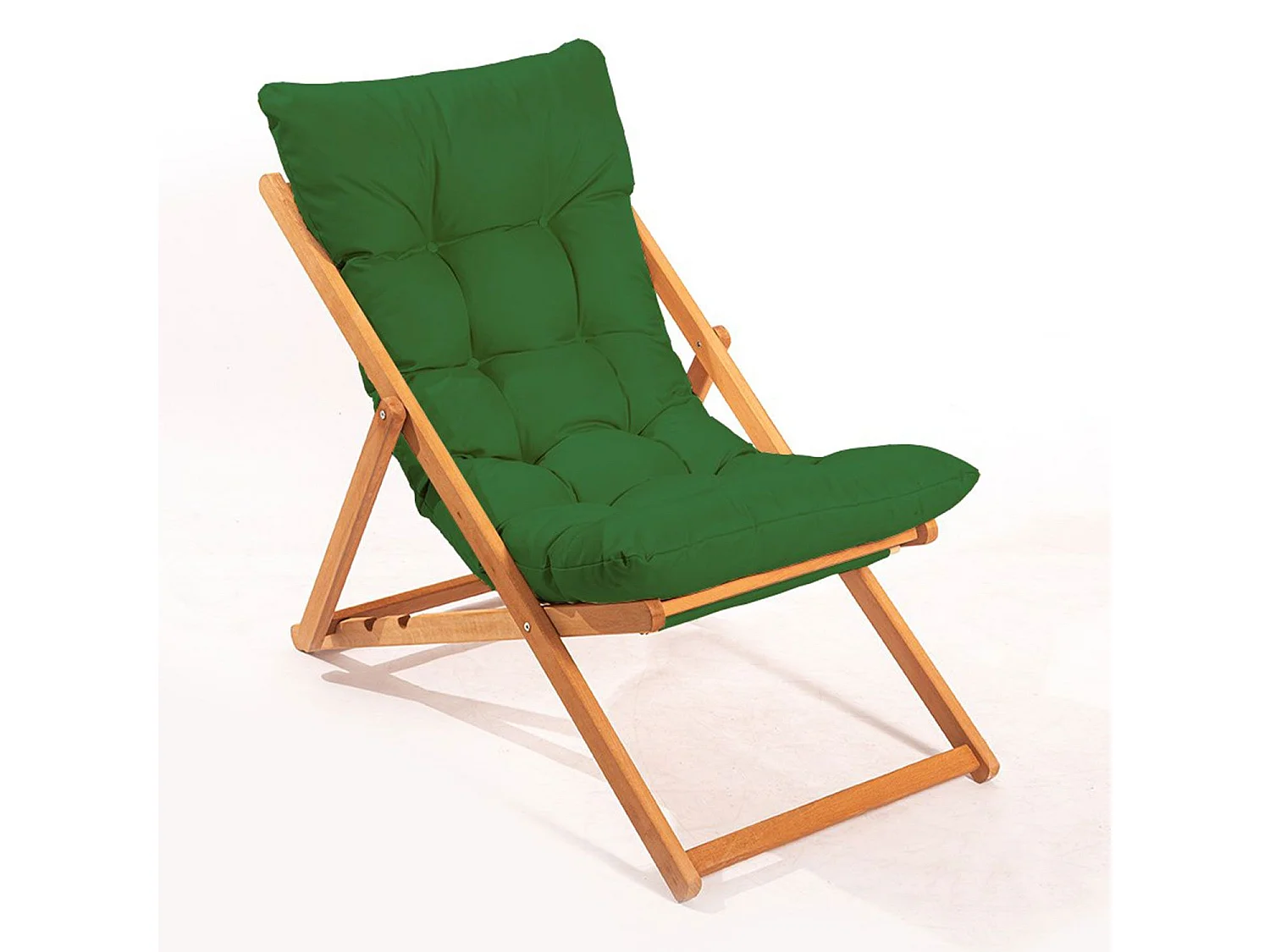 Ensemble 2 chaise de jardin et 1 table basse Purrault Bois massif clair et Tissu Vert