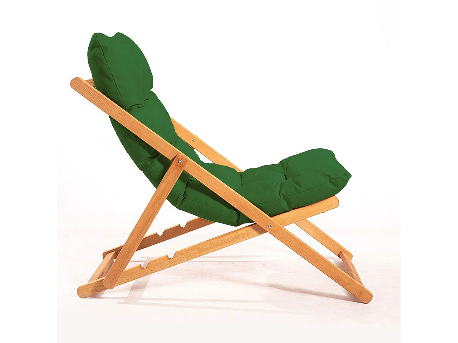 Ensemble 2 chaise de jardin et 1 table basse Purrault Bois massif clair et Tissu Vert