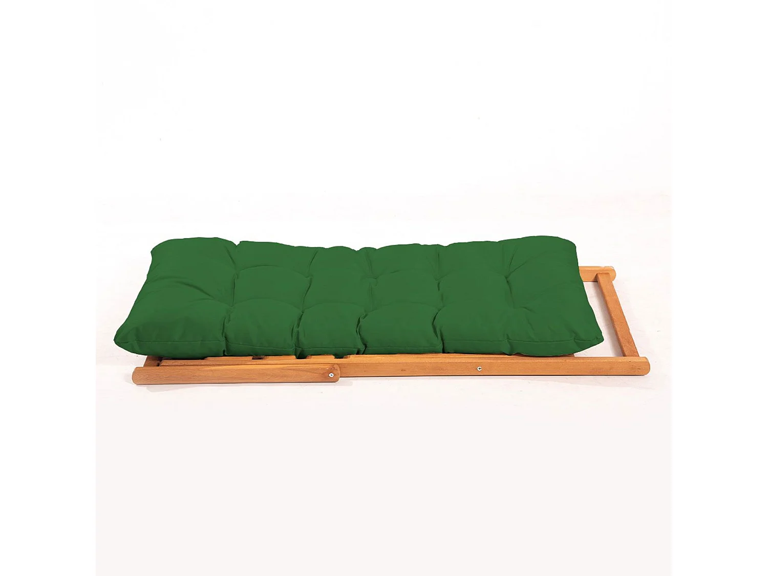 Ensemble 2 chaise de jardin et 1 table basse Purrault Bois massif clair et Tissu Vert