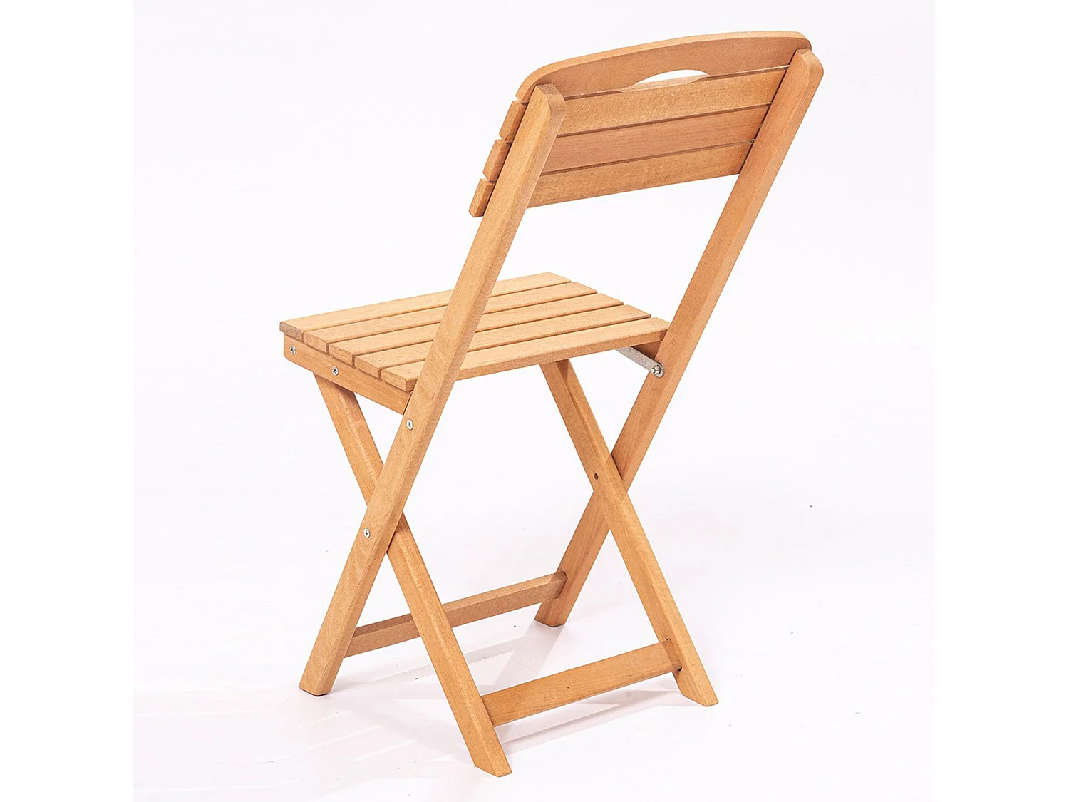 Ensemble table et 2 chaises de jardin Crodoue Bois massif Naturel