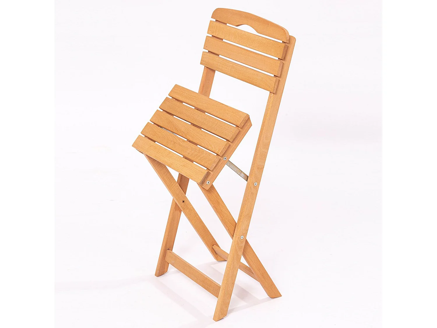 Ensemble table et 2 chaises de jardin Crodoue Bois massif Naturel