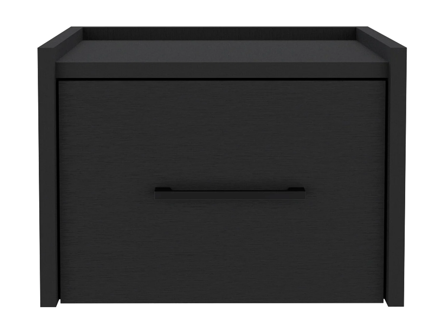 Table de chevet Boa en mélamine, avec tiroir sur rail métallique, 24.89 cm X 35.05 cm X 33.52 cm , Noir