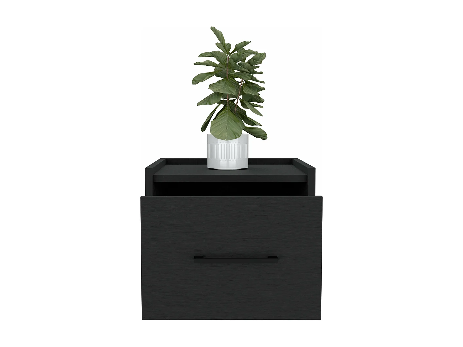 Table de chevet Boa en mélamine, avec tiroir sur rail métallique, 24.89 cm X 35.05 cm X 33.52 cm , Noir