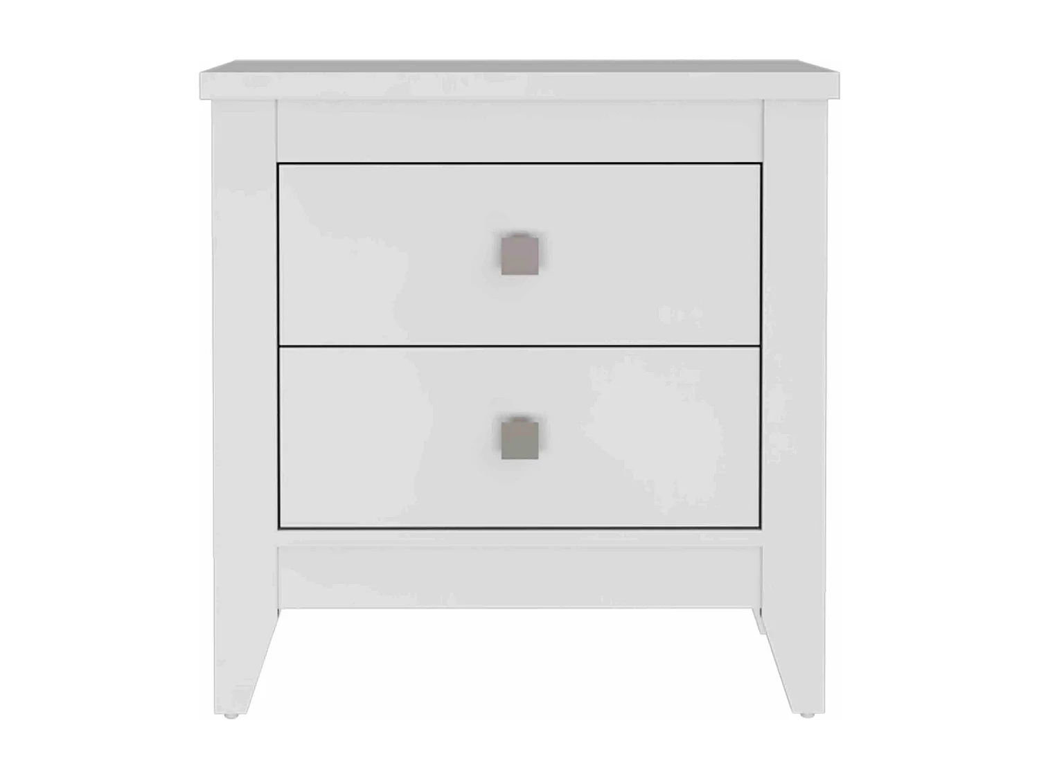 Comodino amara in melamina, con cassetti con guida in metallo , 61.59 cm X 67.61 cm X 39.97 cm , Bianco