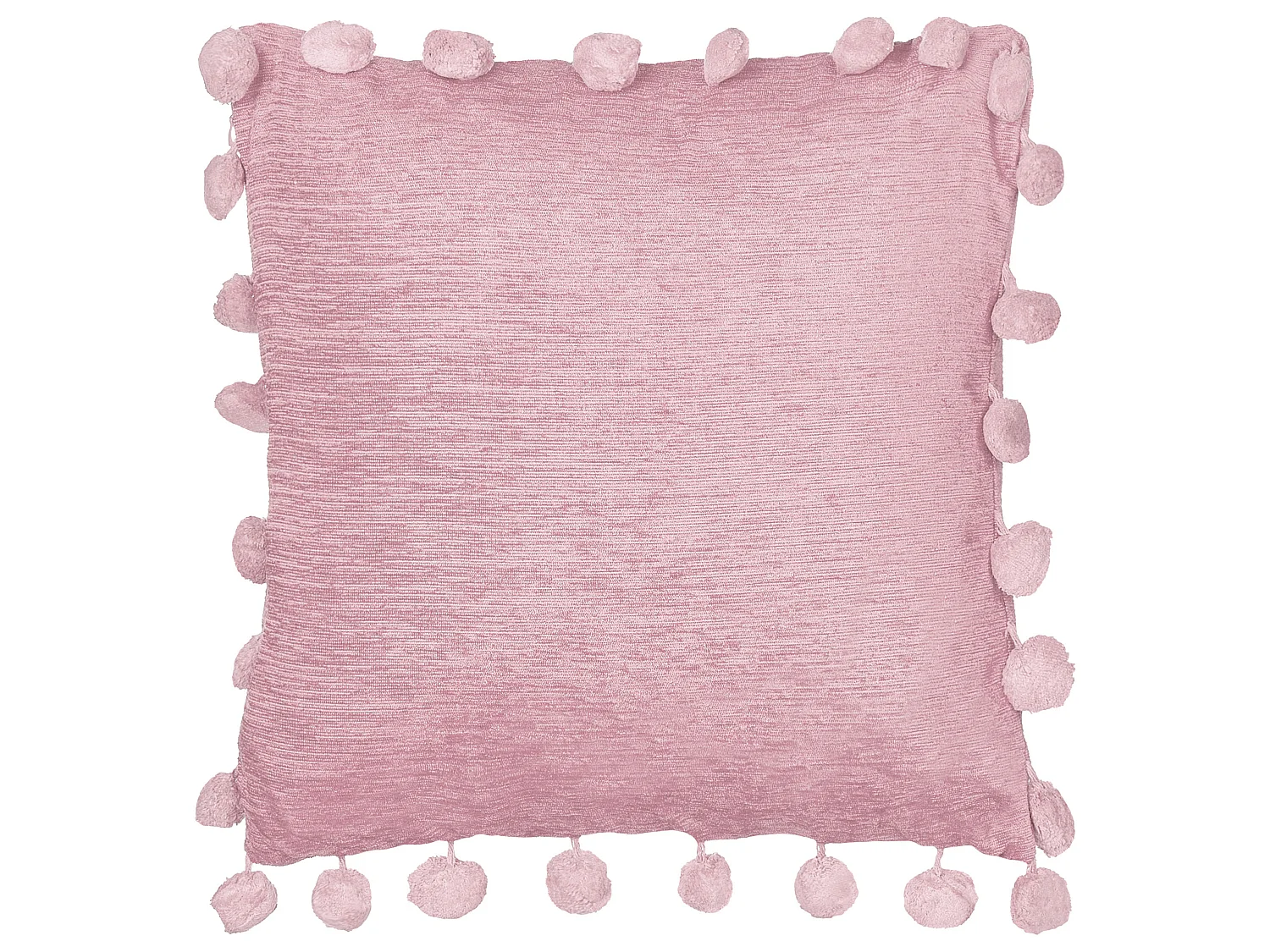 Set of 2 Decorative Cushions JASMINE 45 x 45 cm Pink Solid