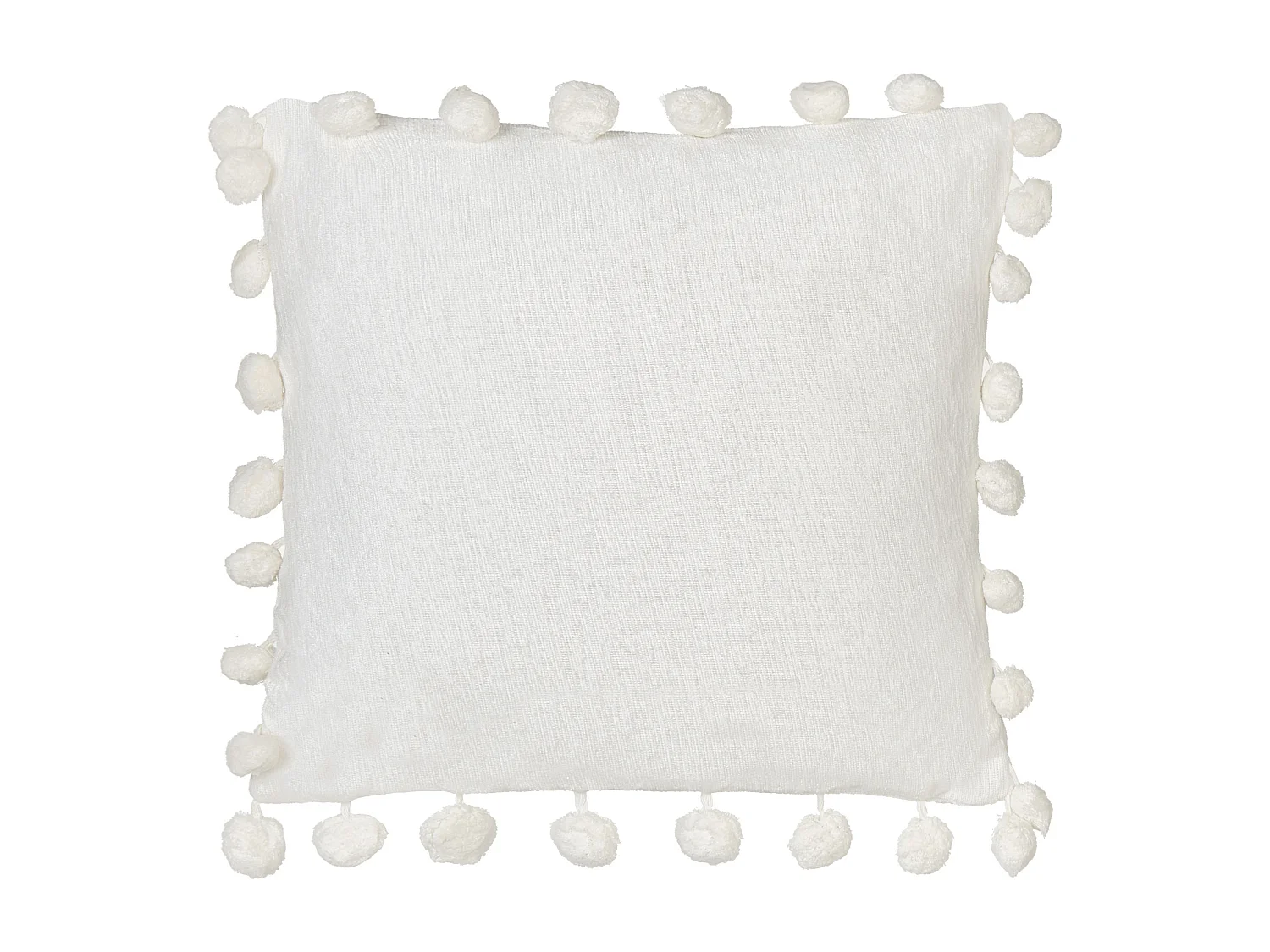 Conjunto de 2 almofadas decorativas JASMINE 45 x 45 cm Branco Sólido