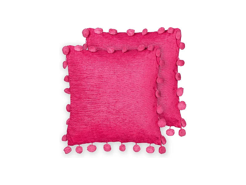 Dekokissen 2er Set beige einfarbig quadratisch 60x60 cm mit Biese modern Lapsana