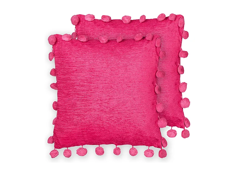 Dekokissen 2er Set beige einfarbig quadratisch 60x60 cm mit Biese modern Lapsana