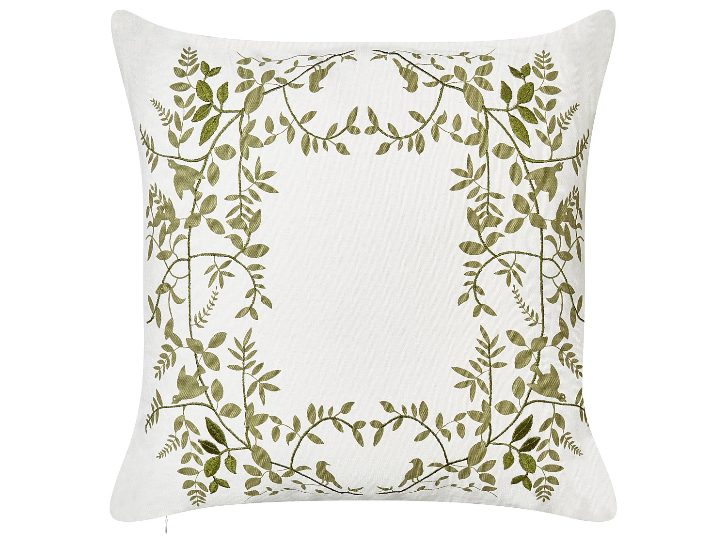 Conjunto de 2 almofadas decorativas ZALEYA Algodão 45 x 45 cm Branco Padrão floral