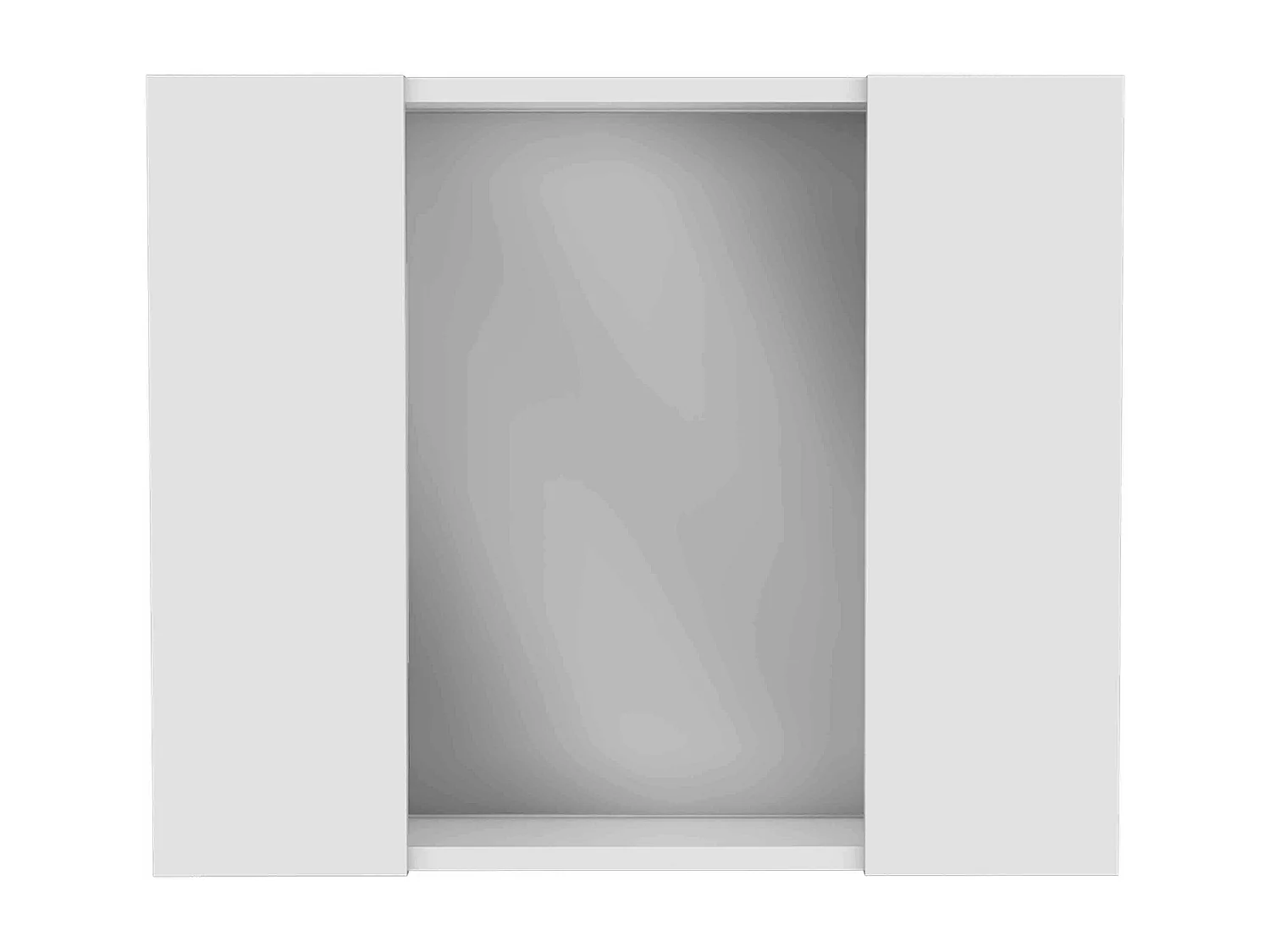 Botiquín Artemisa en Melamina, con 6 estantes interno y dos puertas, con espejo , 49.53 cm  X 59.94 cm  X 13.71 cm  , Blanco