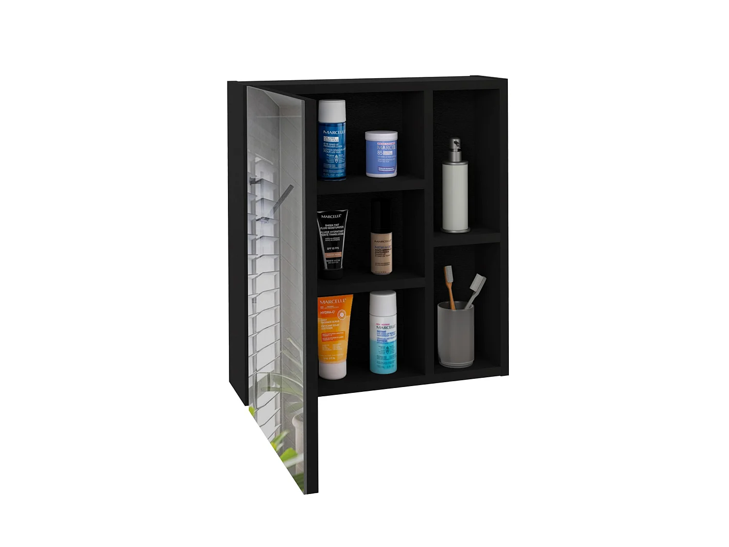 TUHOME CONCEPT Pensile bagno Labelle da 45 cm, wengé
