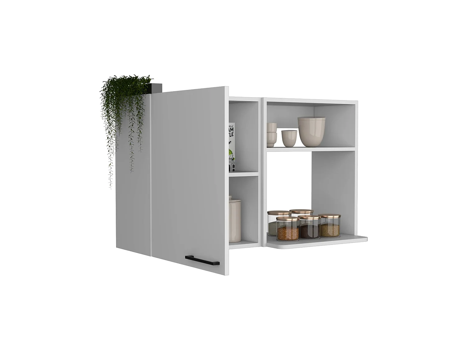 TUHOME CONCEPT Móvel alto de cozinha Napoles de 100 cm, branco