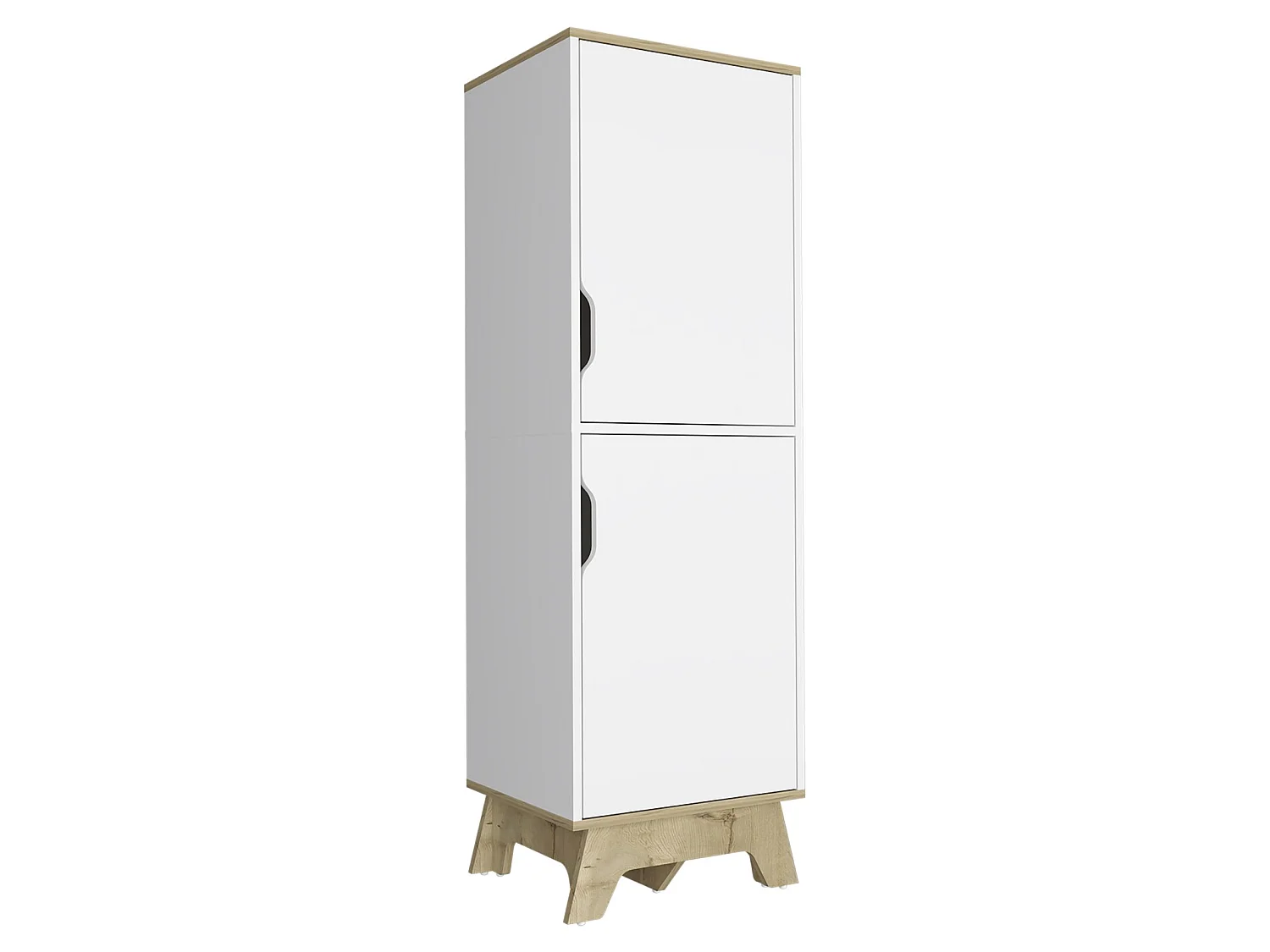 TUHOME CONCEPT Despensa de cocina Pamplona Single de 151 cm, roble arena y blanco