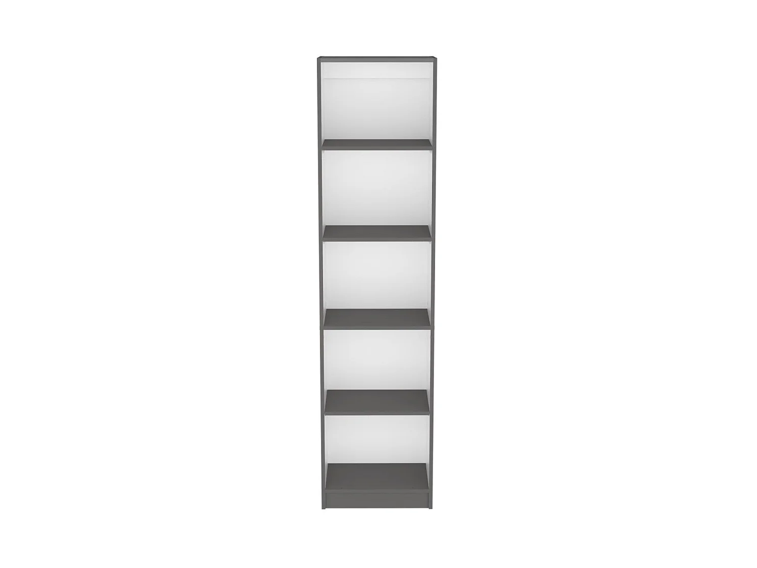 Estante Home de 180 cm, cinzento chumbo e branco