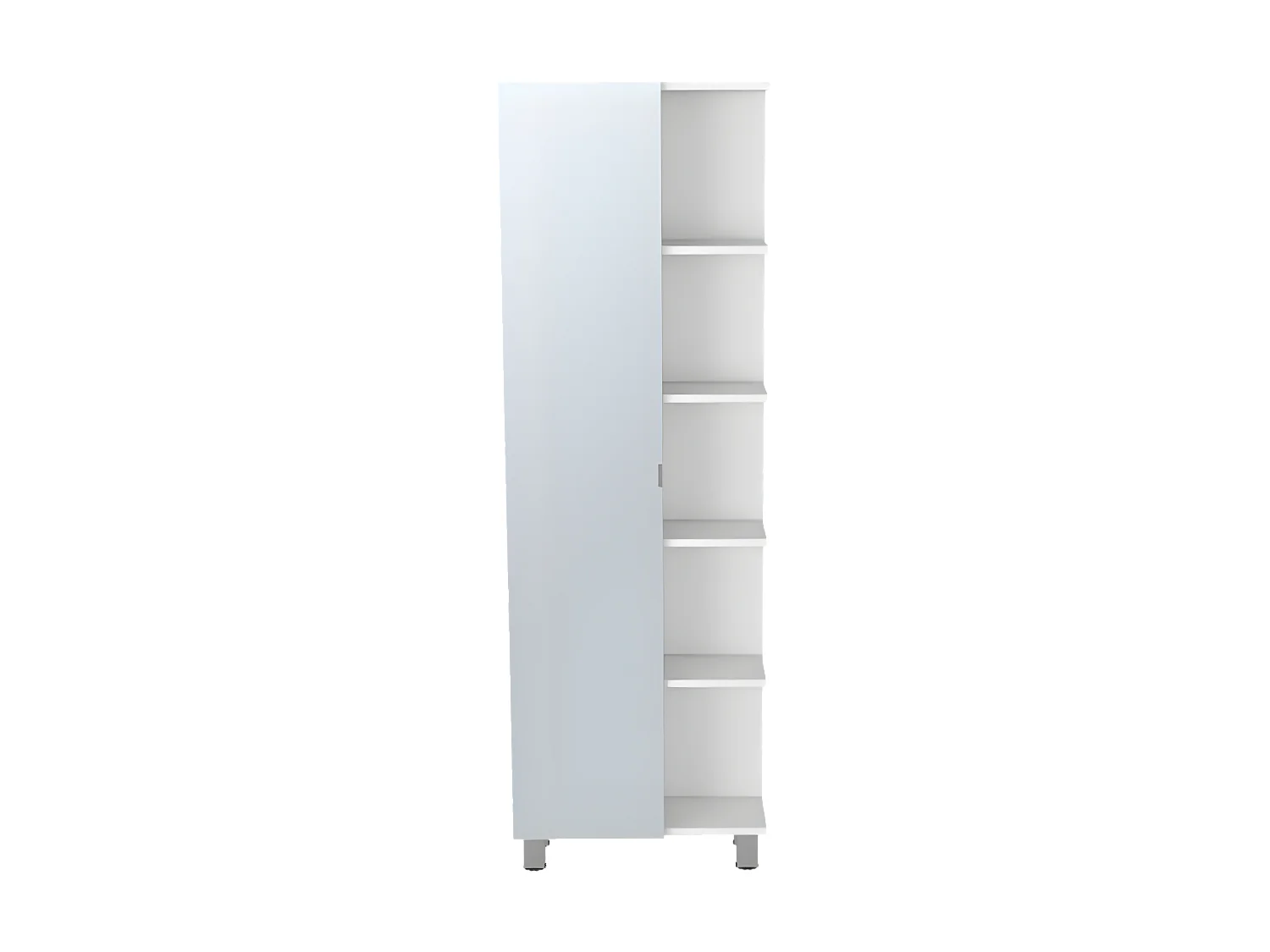 Colonna bagno multifunzione Urano in melamina, con specchio, 157.98 cm X 51.18 cm X 21.79 cm , Bianco
