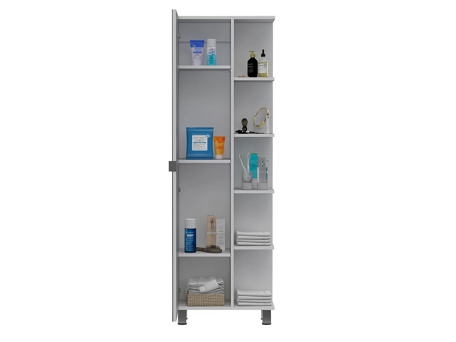 TUHOME CONCEPT Colonne de salle de bain Urano de 158 cm, blanc