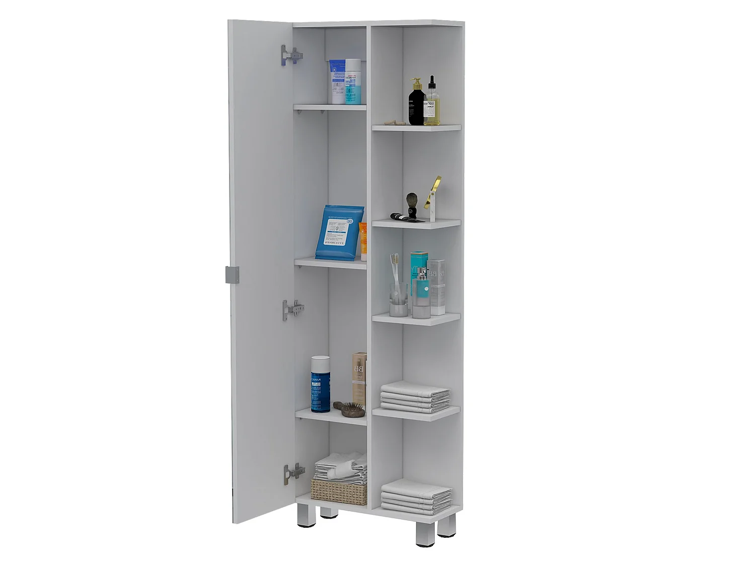 TUHOME CONCEPT Colonne de salle de bain Urano de 158 cm, blanc