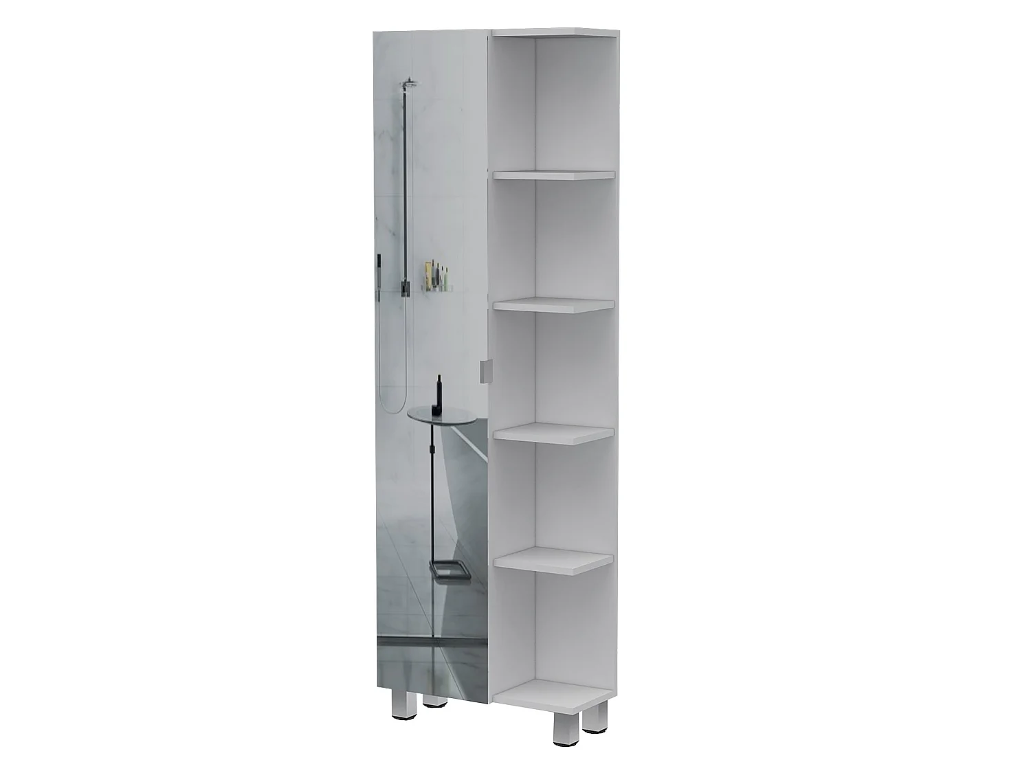 TUHOME CONCEPT Colonne de salle de bain Urano de 158 cm, blanc