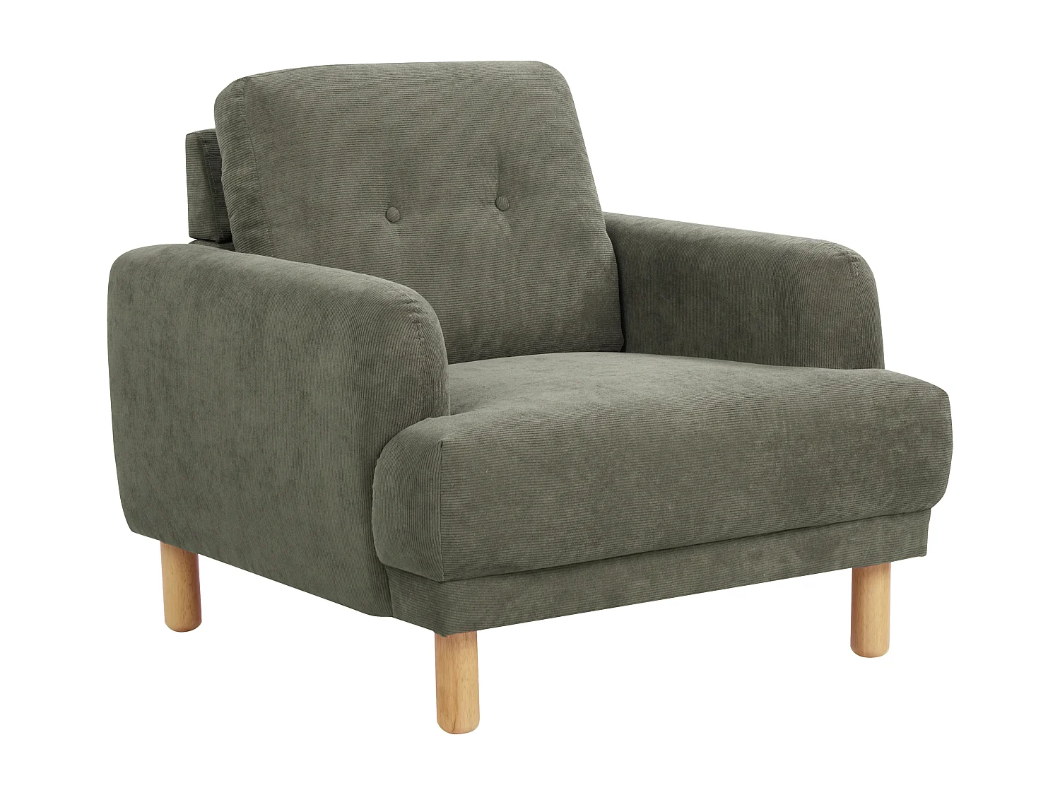 Fauteuil TUVE Velours côtelé Vert foncé