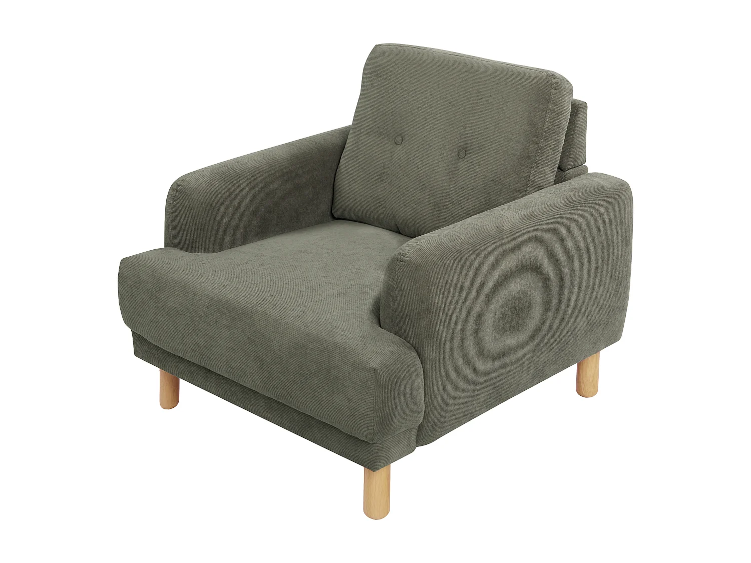 Fauteuil TUVE Velours côtelé Vert foncé