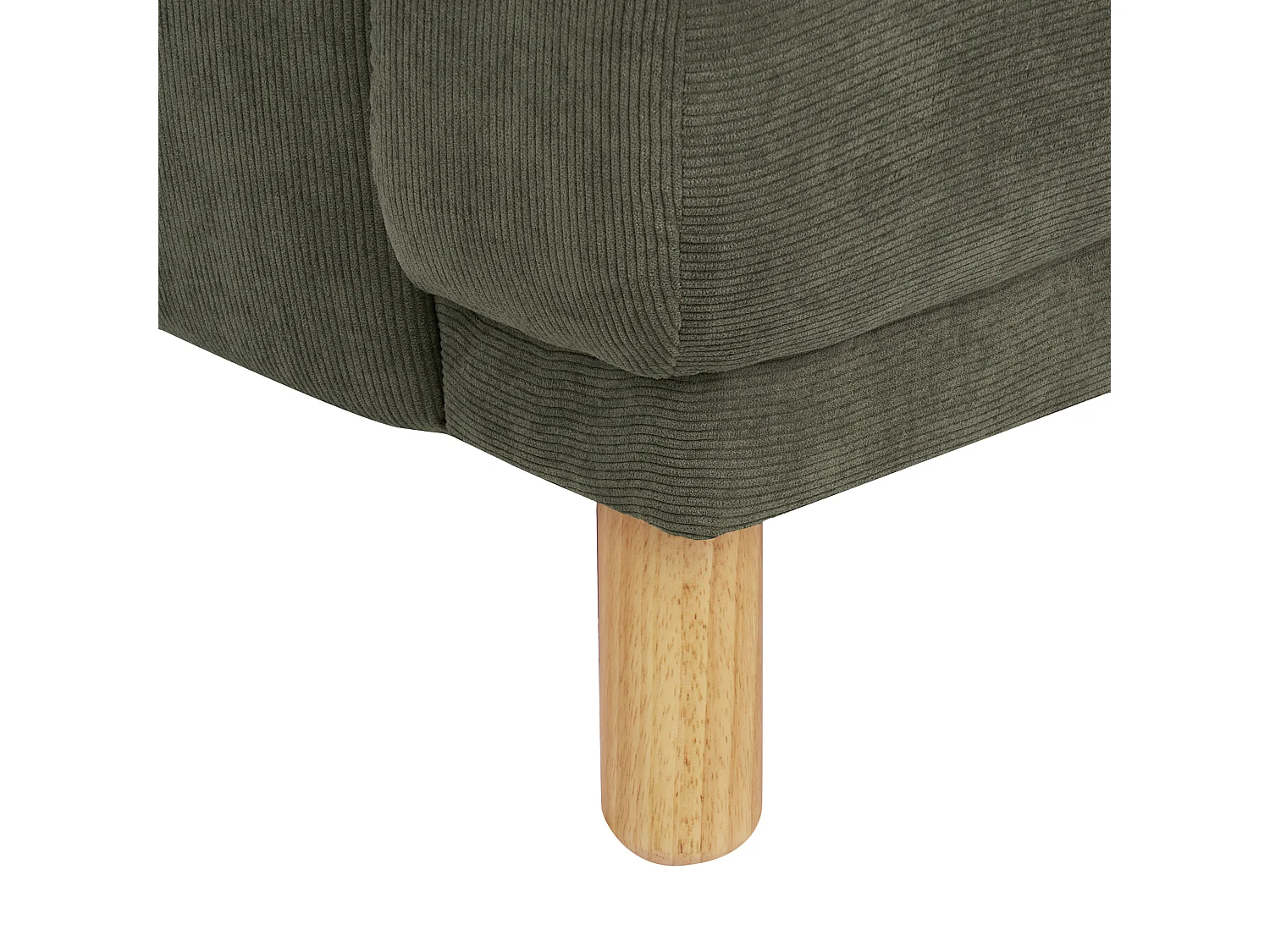 Fauteuil TUVE Velours côtelé Vert foncé