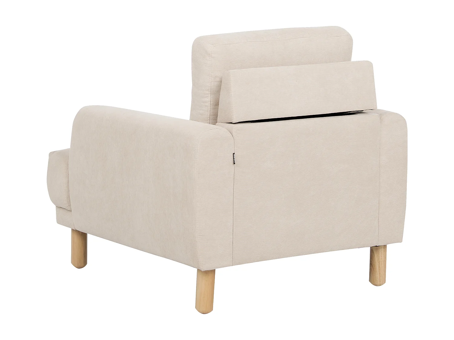 Fauteuil TUVE Velours côtelé Beige clair