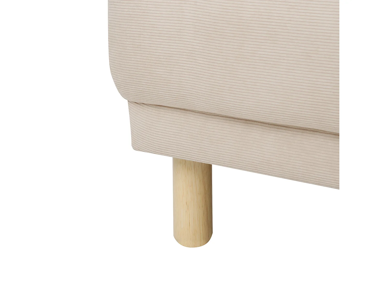 Fauteuil TUVE Velours côtelé Beige clair