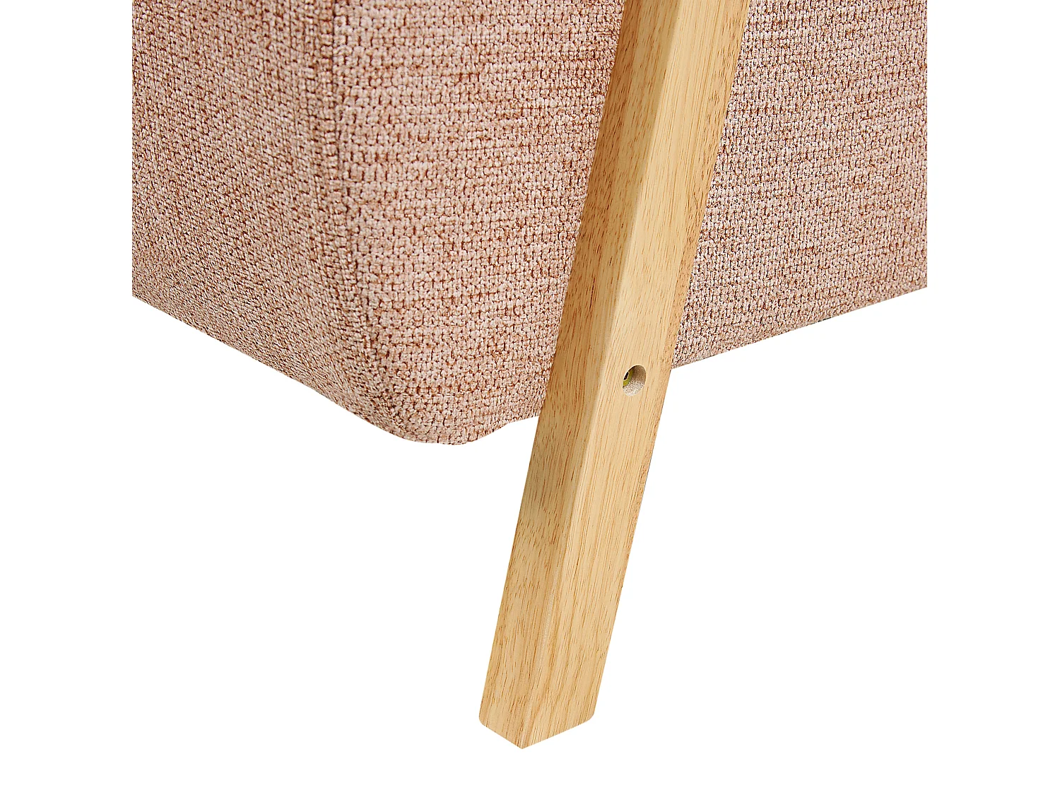 Sessel rosa / heller Holzfarbton mit Armlehnen Retro Stil Lesja