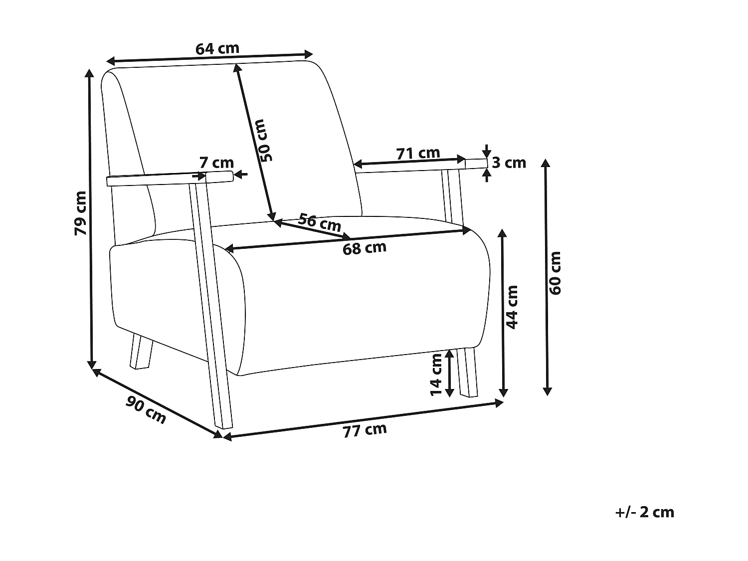 Poltrona LESJA Tessuto Verde