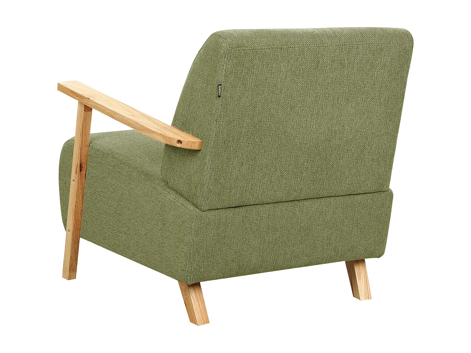 Sessel grün / heller Holzfarbton mit Armlehnen Retro Stil Lesja