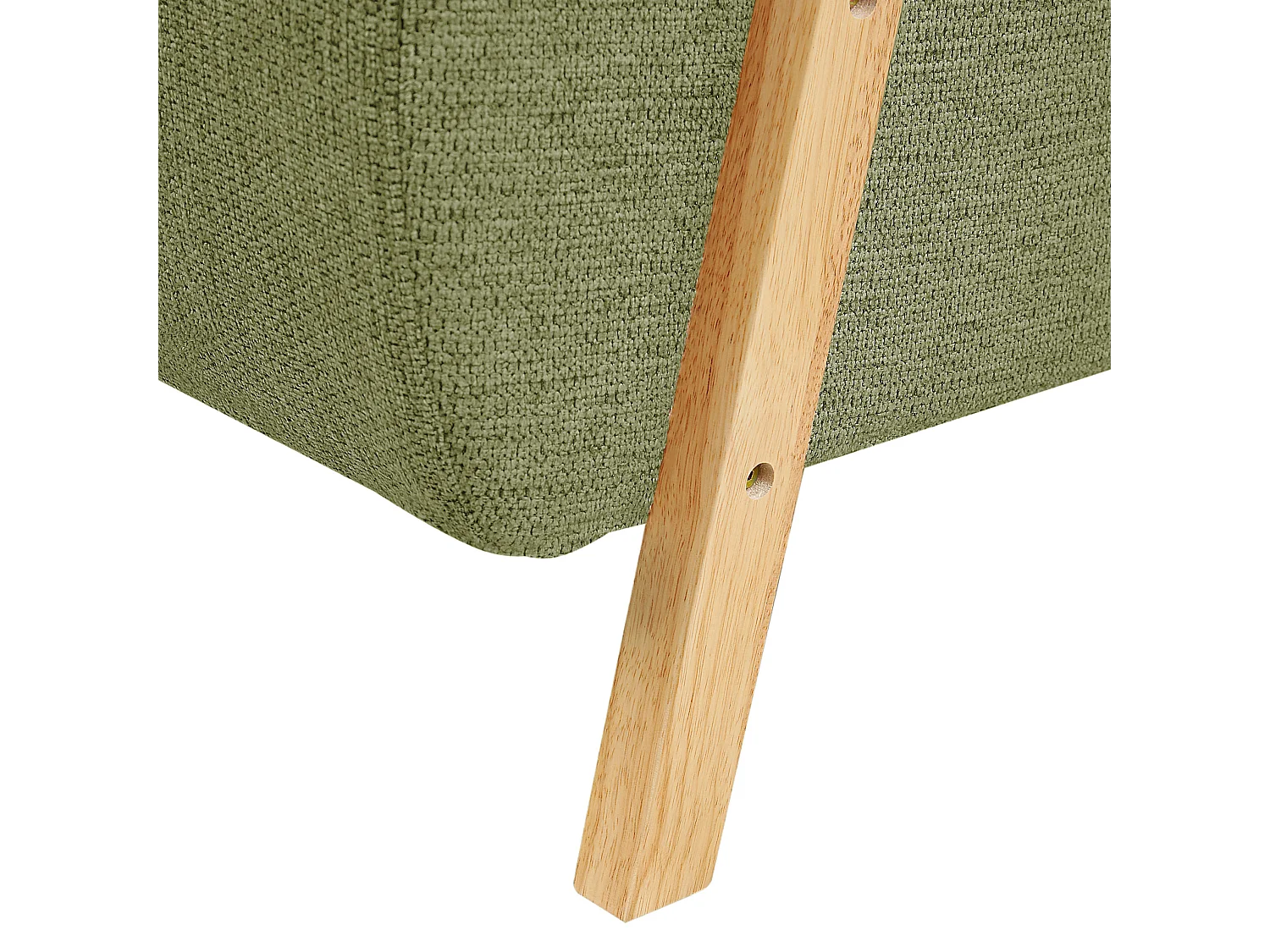 Sessel grün / heller Holzfarbton mit Armlehnen Retro Stil Lesja