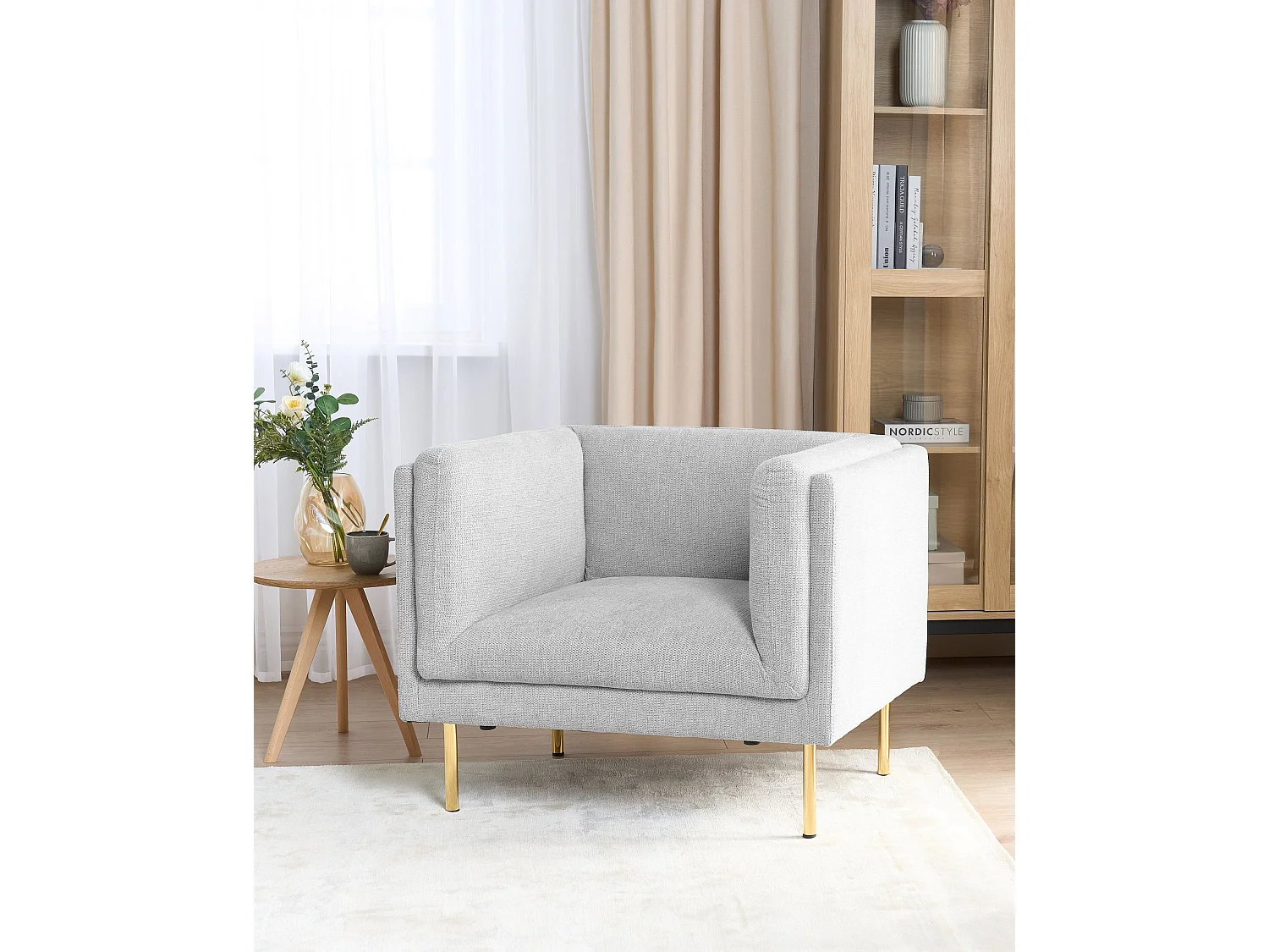 Fauteuil MOEN Stof Lichtgrijs