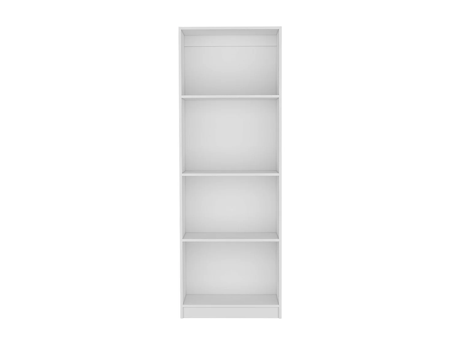 Libreria Home Office in melaminico con 4 ripiani a giorno, 180.60 cm X 62.73 cm X 29.71 cm , Bianco
