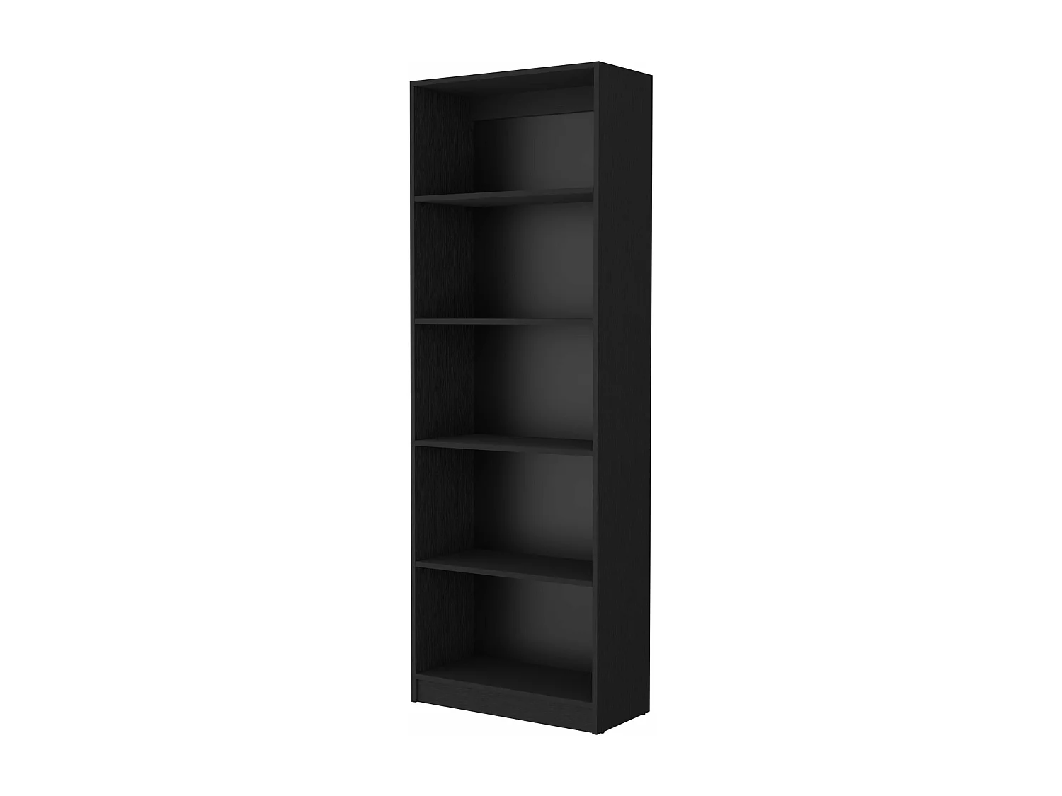 Home Straight Libreria in melamina a 5 ripiani, 180.59 cm X 62.73 cm X 29.71 cm , Nero