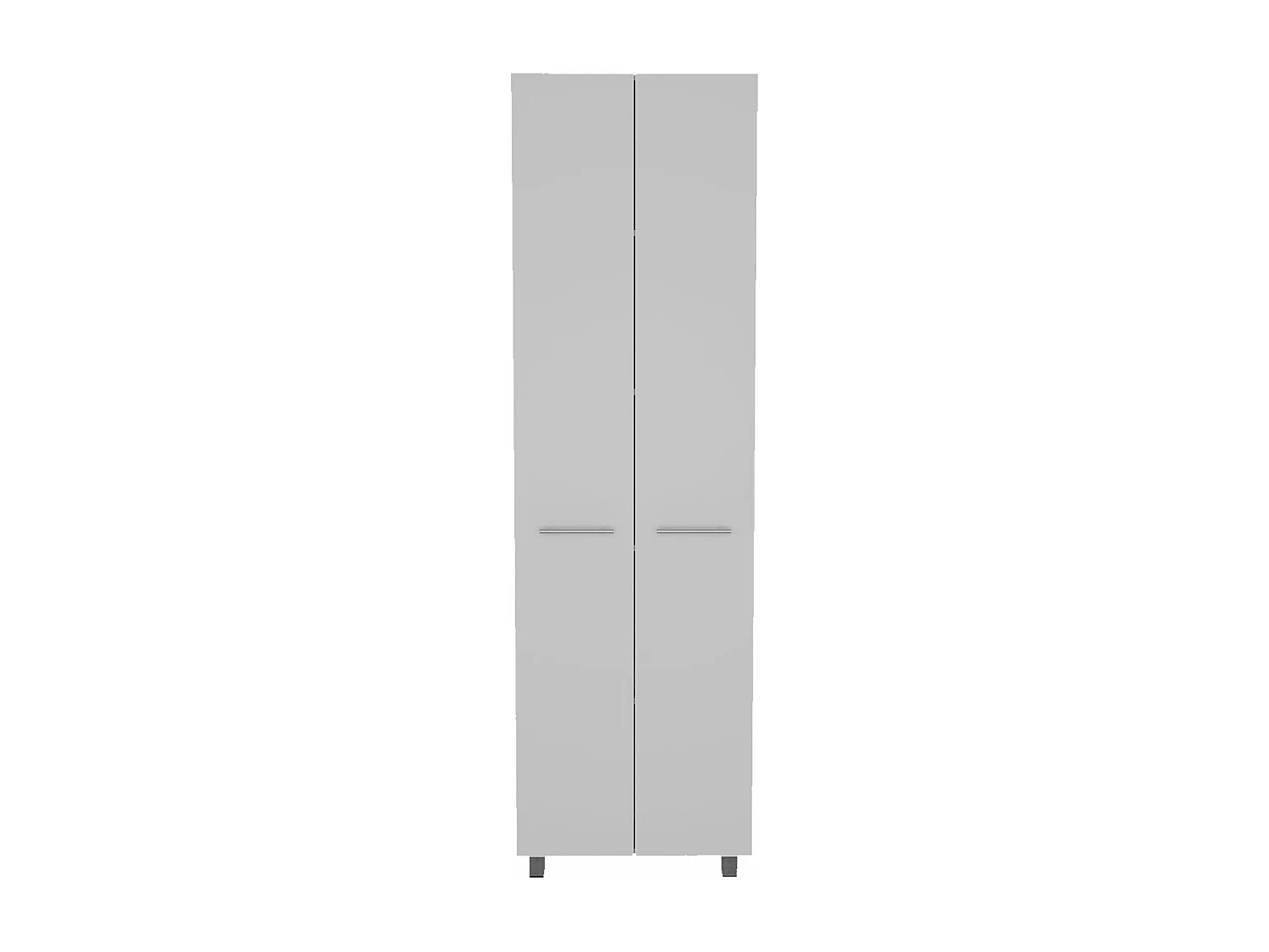 Armoire Baleare en mélamine, avec cinq étagères et deux portes, 199.89 cm X 59.18 cm X 36.83 cm, Blanc