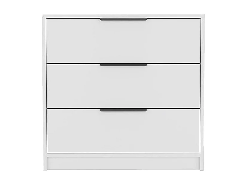 Comoda Kaia  en Melamina, con cajones de riel metálico , 68.68 cm  X 69.85 cm  X 41.50 cm  , Blanco