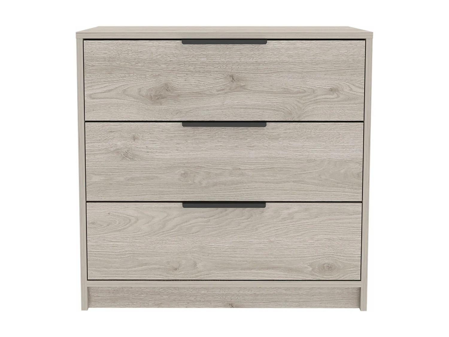 Cómoda Kaia em melamina, com gavetas de calhas metálicas, 68.68 cm X 69.85 cm X 41.50 cm , Branco