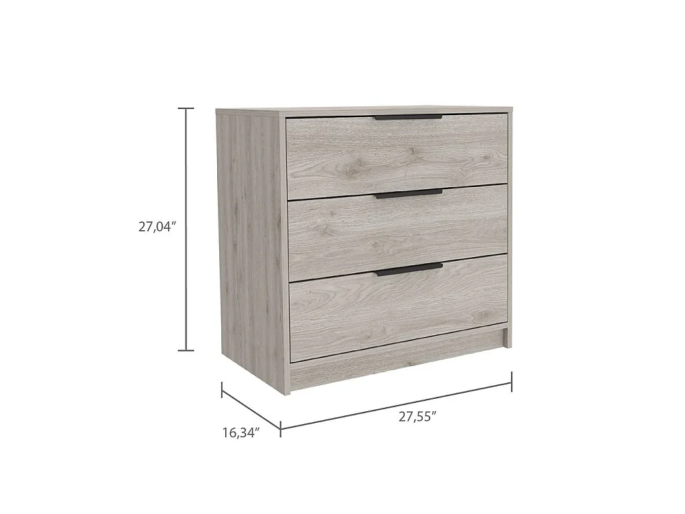 Cassettiera Kaia da 70 cm con 3 cassetti, grigio